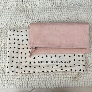 Clare V Pink Folder Clutch